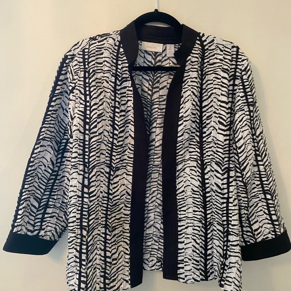 Chicos Womens Open Front Jacket-Chicos Sz 2 (12-14) - Picture 5 of 7